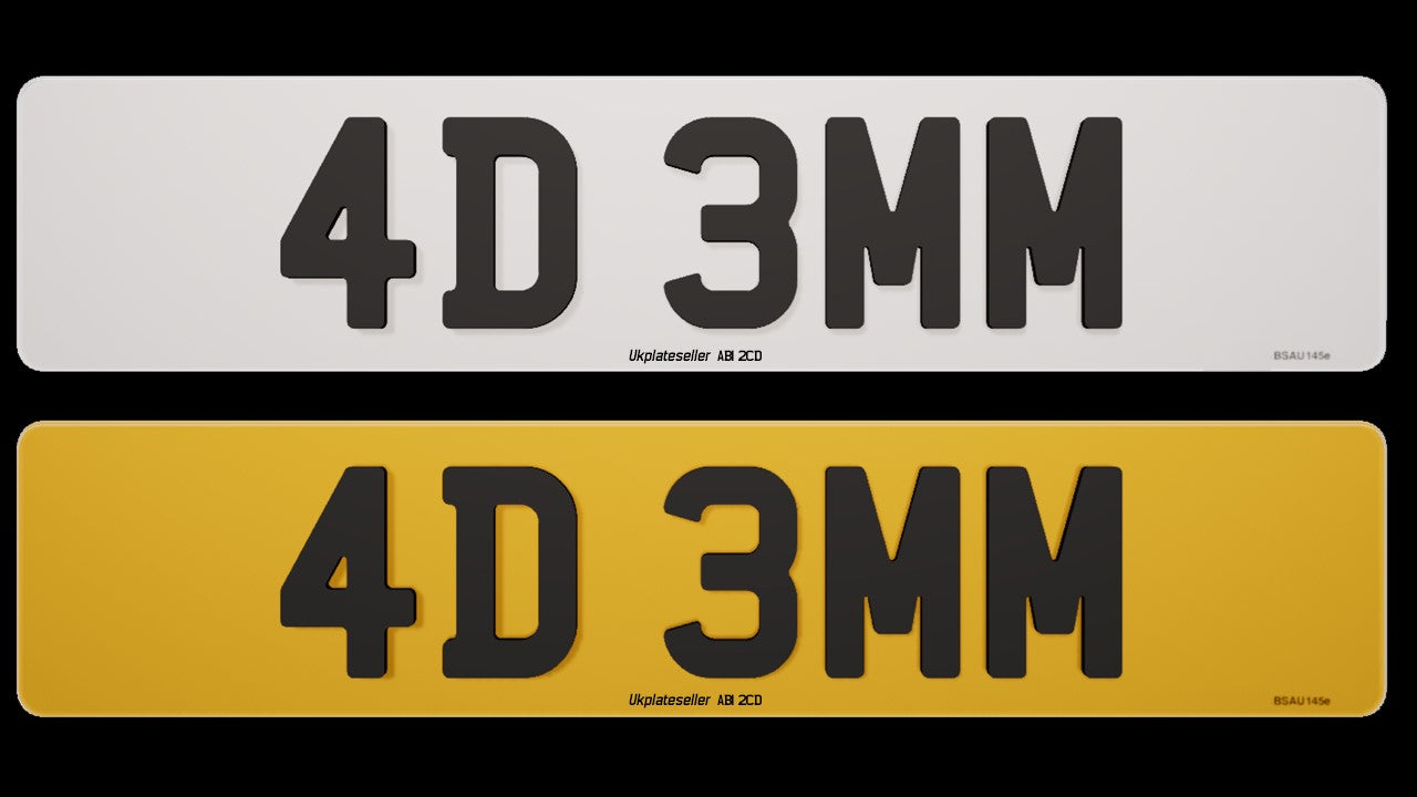 4D PLATES - ROAD LEGAL