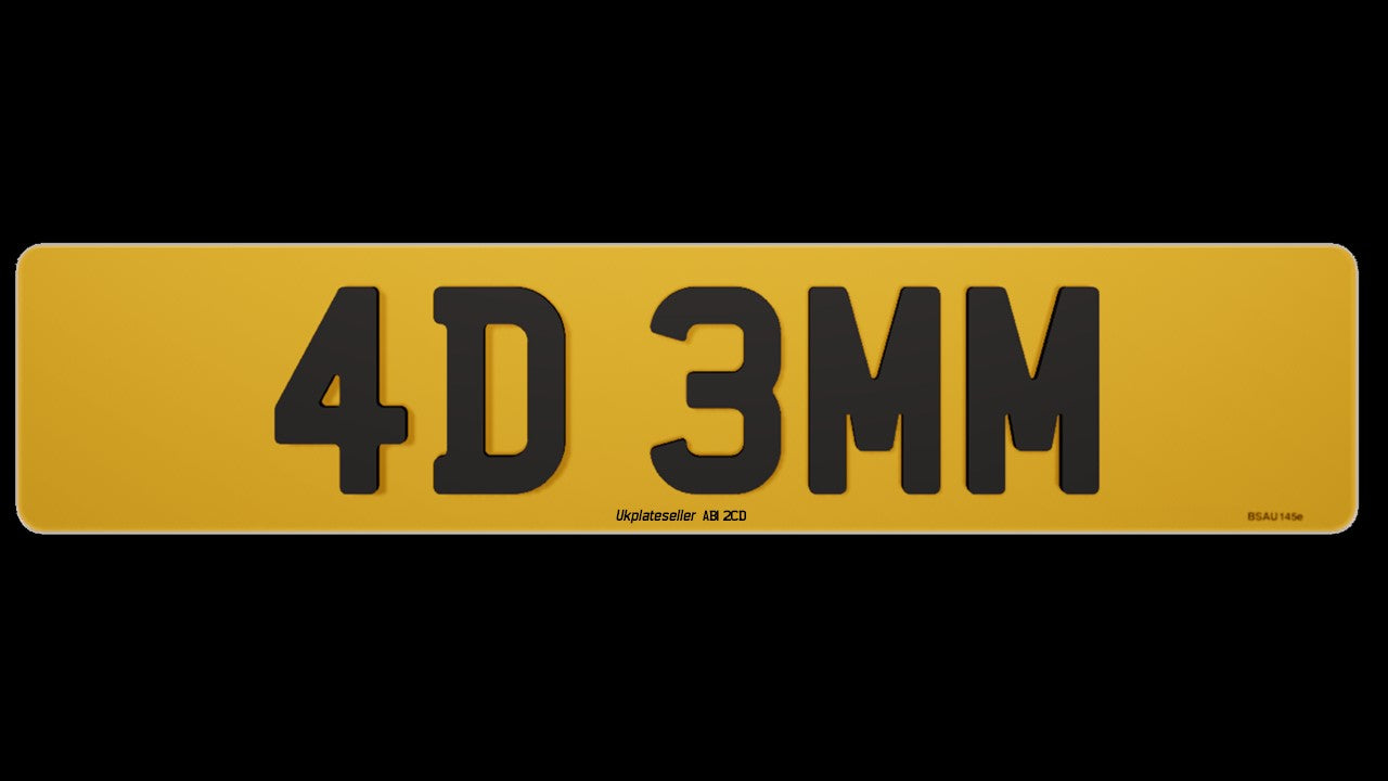 4D PLATES - ROAD LEGAL