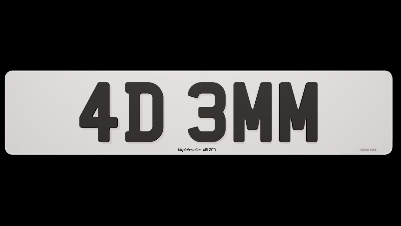 4D PLATES - ROAD LEGAL
