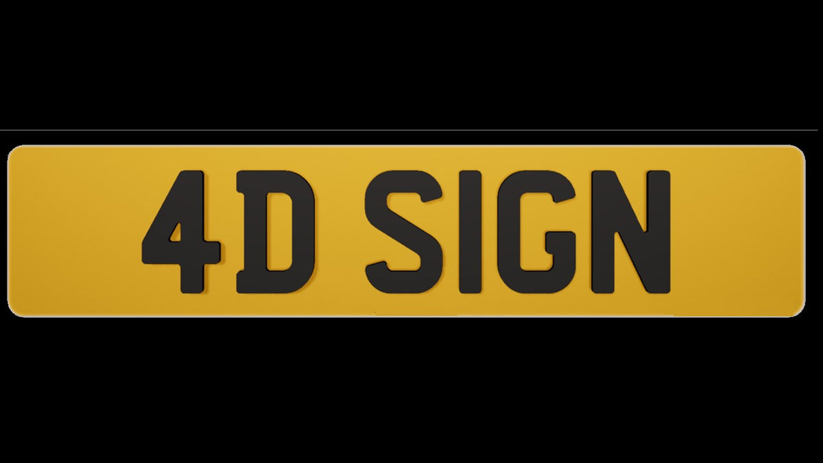 Warning Sign 4d 4D SHOW SIGN – ukplateseller